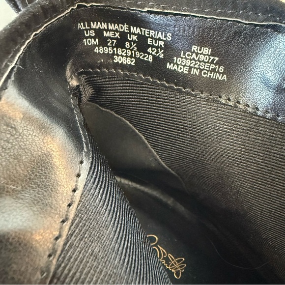 Jaclyn Smith Rubi Black Faux Suede Block Heel Rounded Toe Tassel Ankle Booties - Picture 7 of 8